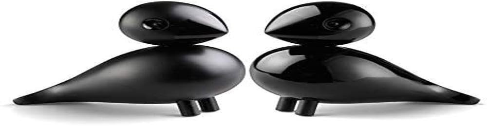Kay Bojesen Lovebirds Black Painted Beech 3.5 in Set of 2