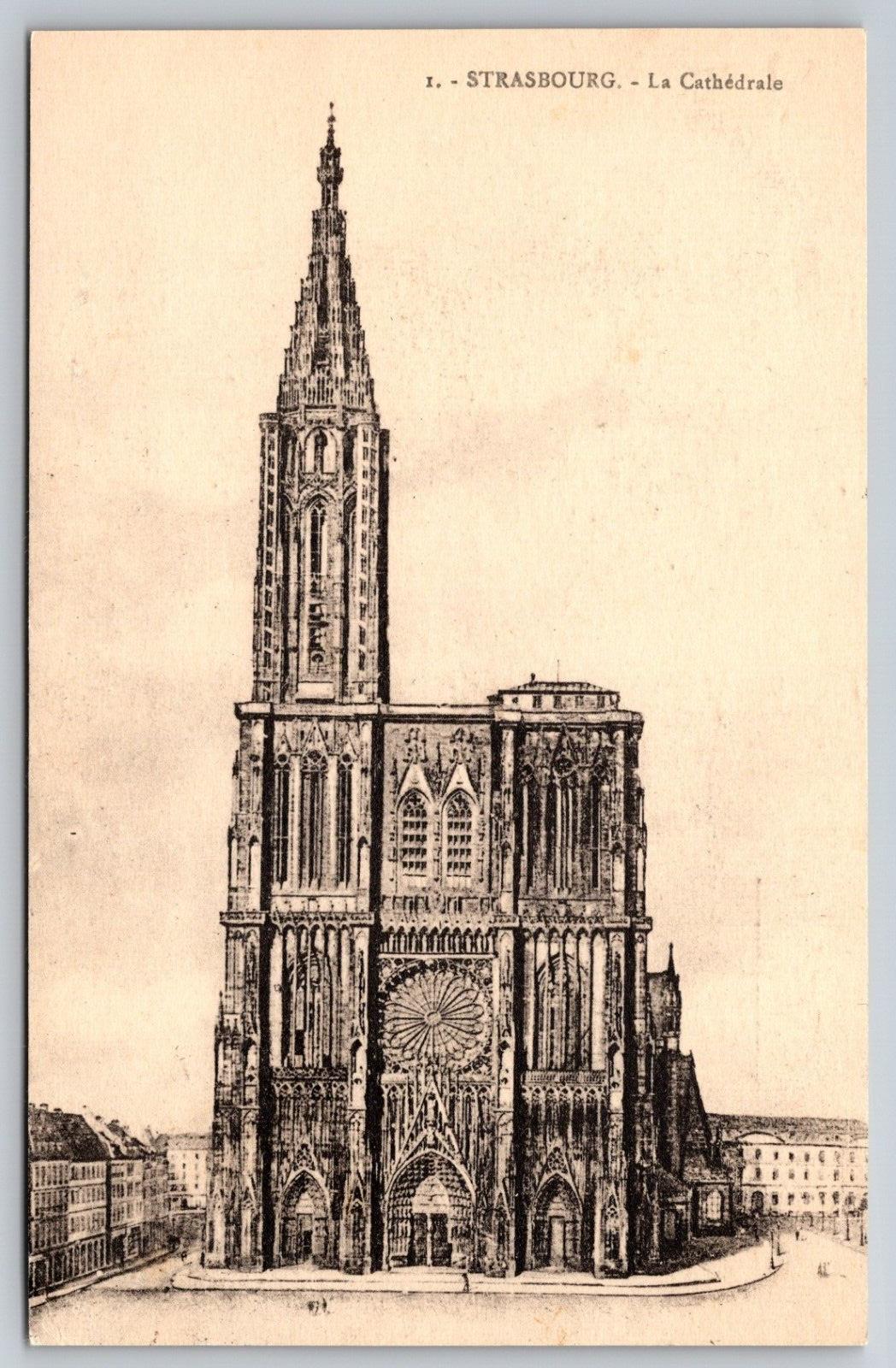 Cathedrale Notre-Dame-de-Strasbourg France Postcard POSTED Cathedrale Notre-Dame-de-Strasbourg France Postcard POSTED