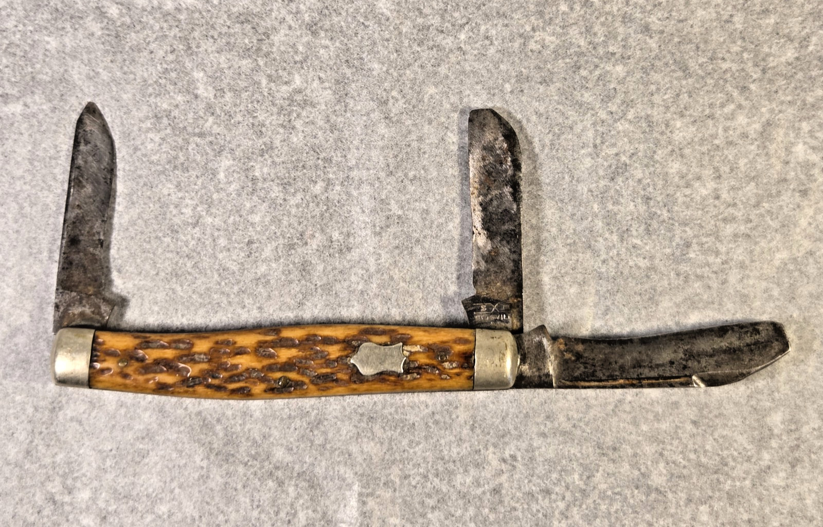 Vintage Schatt & Morgan Titusville PA 3-Blade Stockman Pocket Knife Parts/Repair