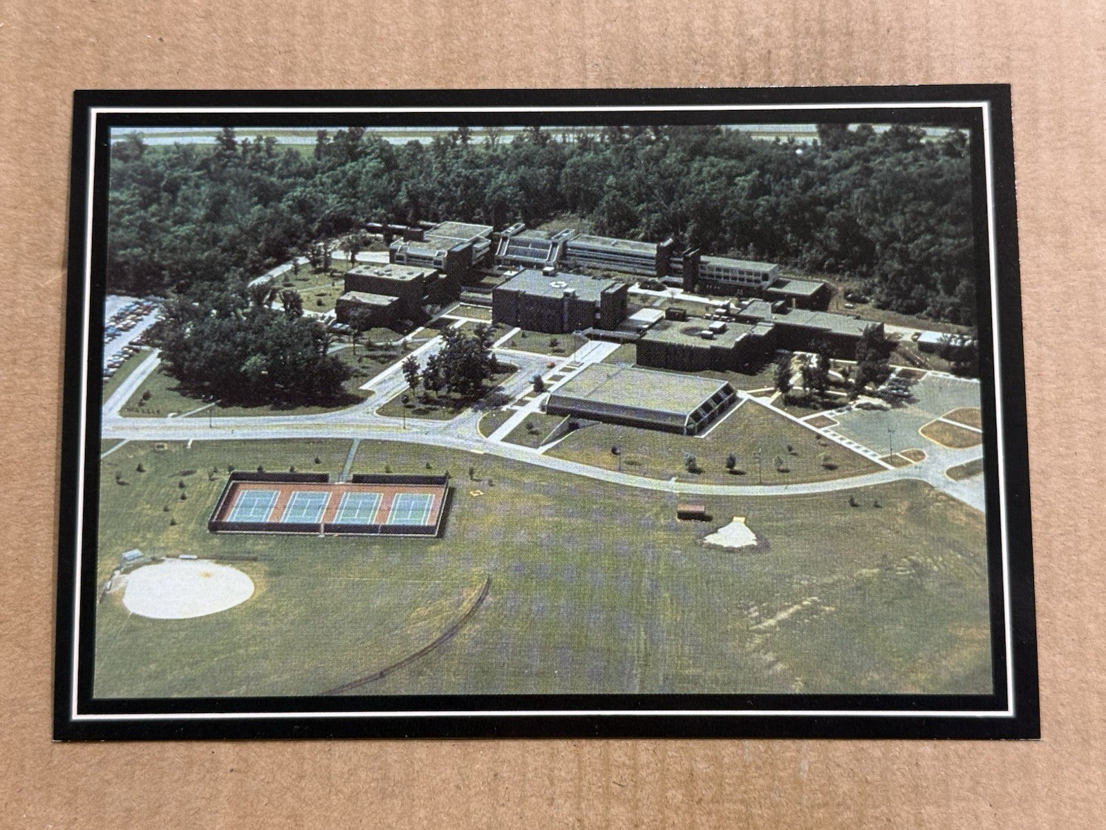 Postcard Rochester MN Community College Campus Tennis Courts Baseball Field