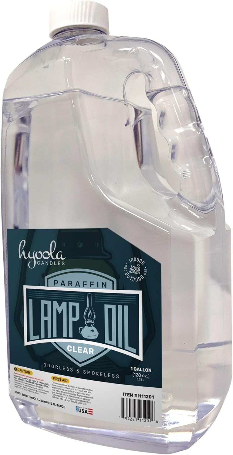 HYOOLA 1-Gallon Liquid Paraffin Lamp Oil - Clear Smokeless Odorless Clean HYOOLA 1-Gallon Liquid Paraffin Lamp Oil - Clear Smokeless Odorless Clean