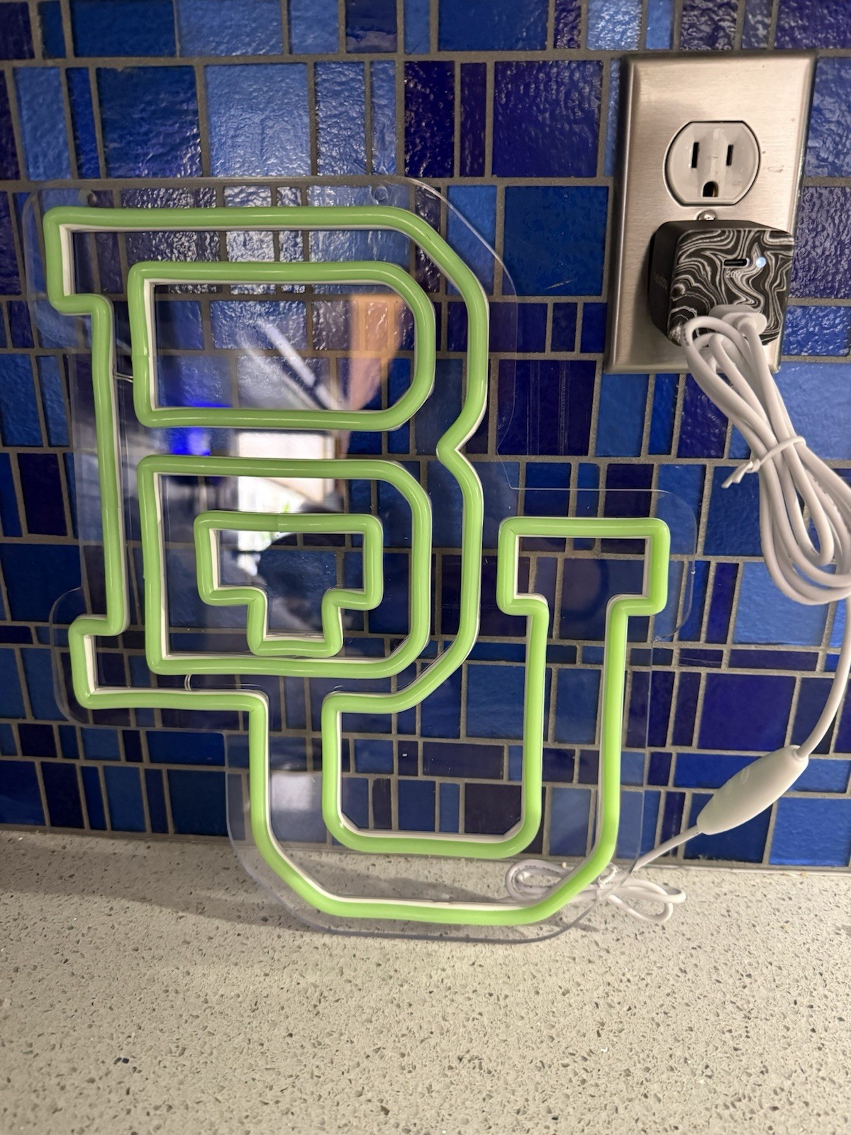 Baylor University Green LED Neon Wall Sign Plastic Decorative Collectible