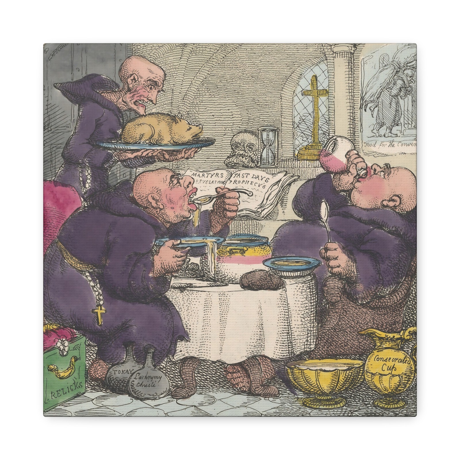 Thomas Rowlandson - The Holy Friar - May 6, 1807 - Canvas Wall Art
