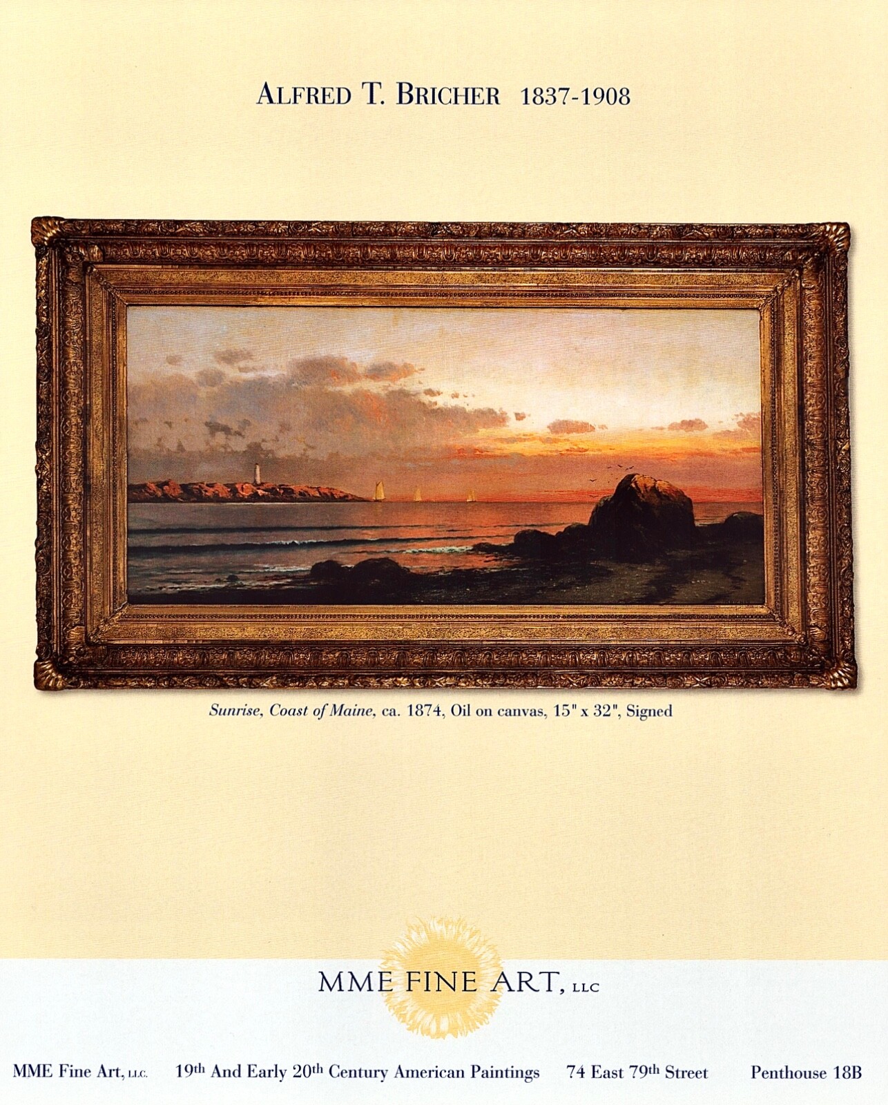 2006 ALFRED T. BRICHER Art Gallery Exhibit ~ Sunrise 1-Page Magazine PRINT AD 2006 ALFRED T. BRICHER Art Gallery Exhibit ~ Sunrise 1-Page Magazine PRINT AD