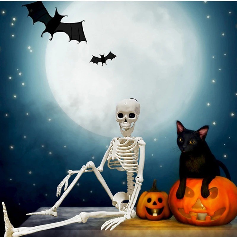1pc Happy Halloween Modeling Humanoid Skeleton Decorative Props Haunted House Ho