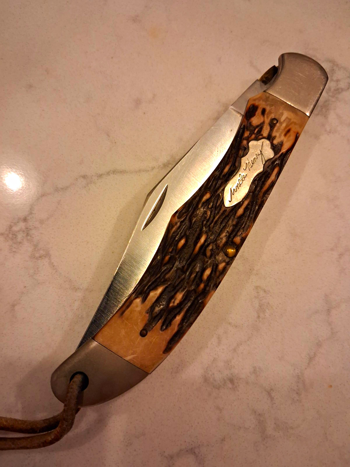 Vintage Schrade USA 127UH Uncle Henry Folding Hunter Pocket Knife, 1986 Engraved