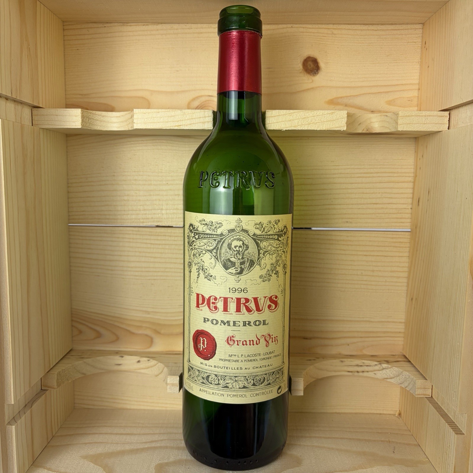 Petrus Pomerol Bordeaux Bottle Vintage 1996- EMPTY