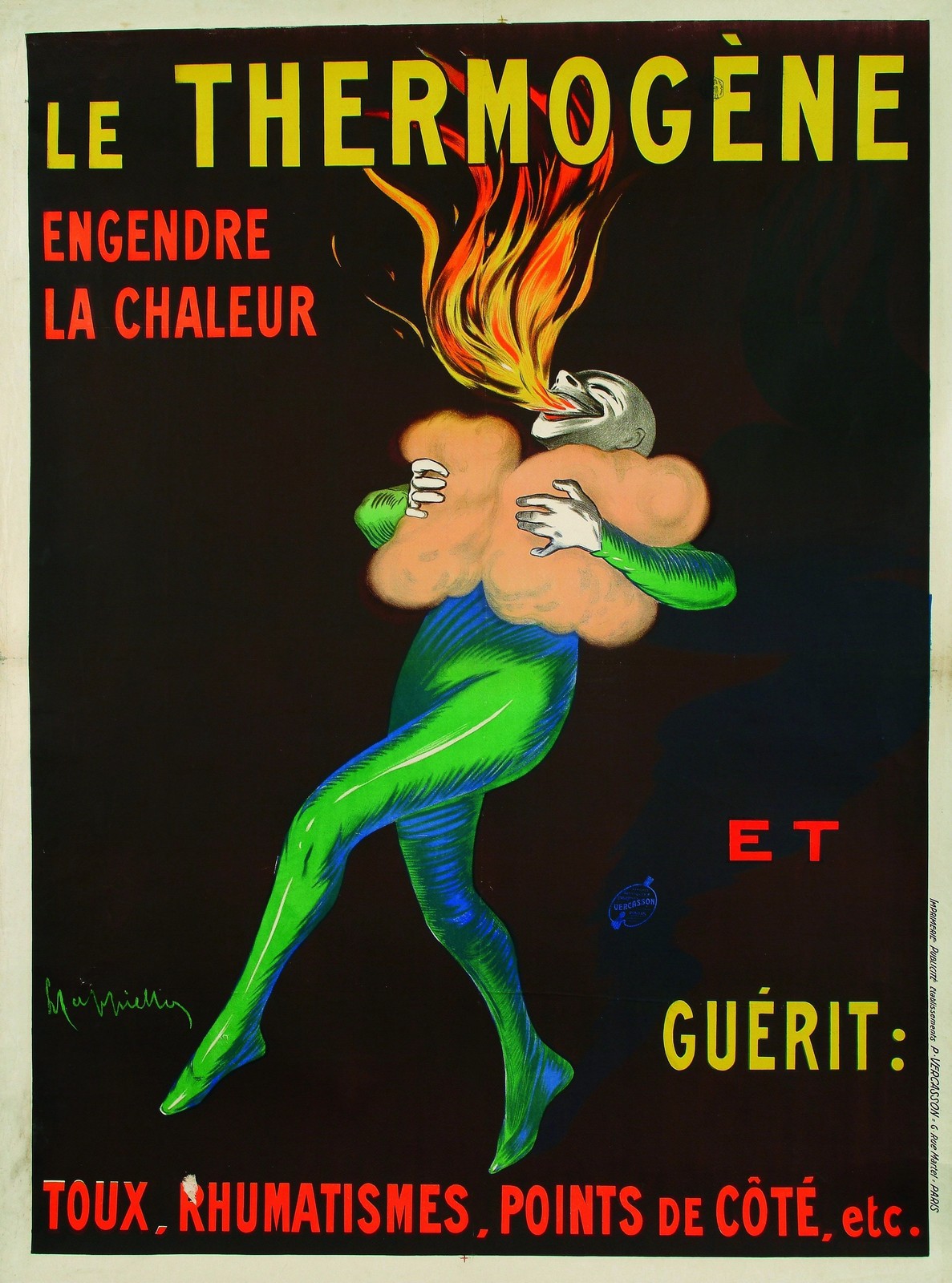 Leonetto Cappiello Thermogene 1909 Vintage Poster Glossy Photo Reprint Wall Art Leonetto Cappiello Thermogene 1909 Vintage Poster Glossy Photo Reprint Wall Art