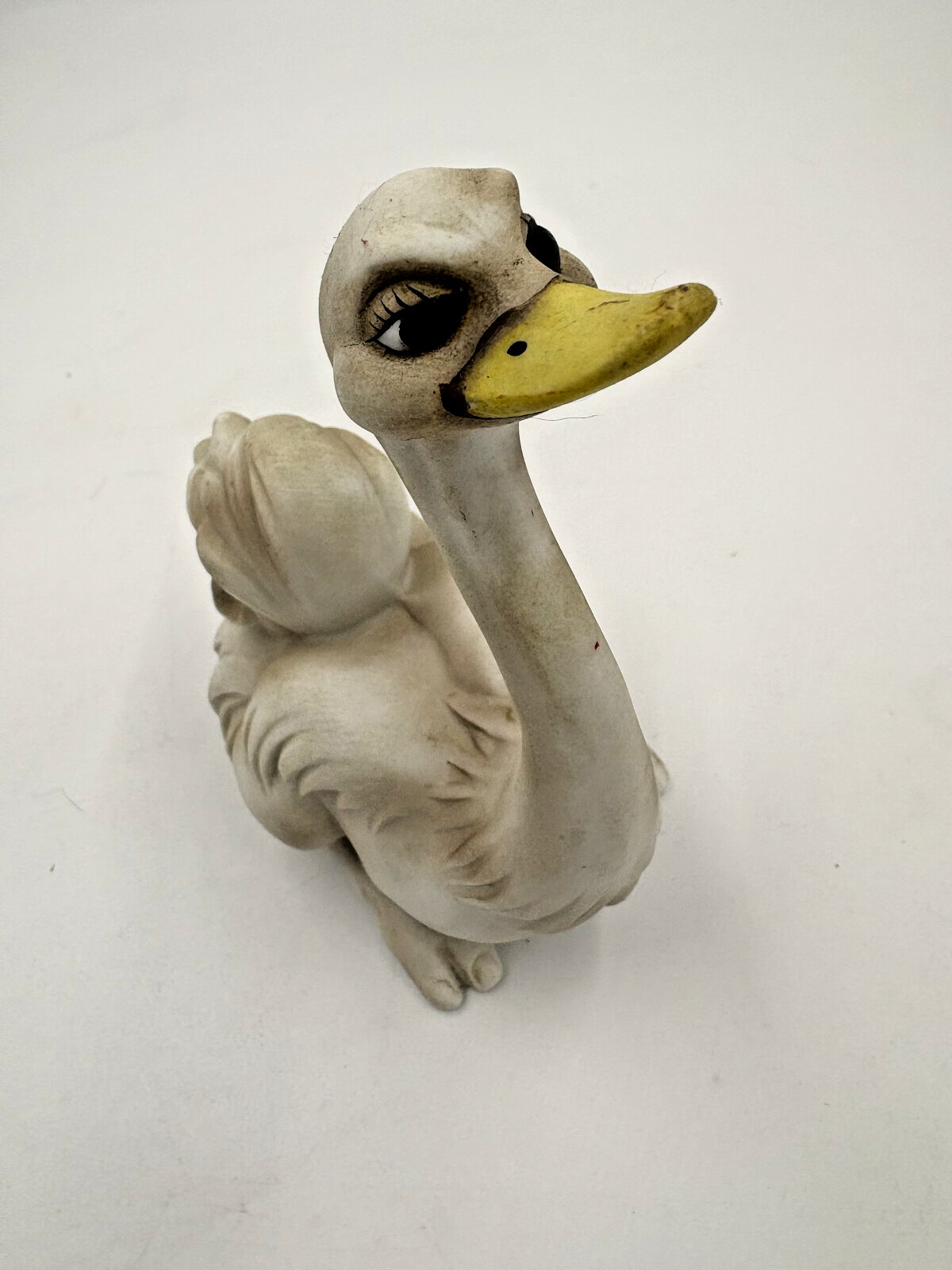 Vintage George Good Taiwan White Porcelain Duck Goose Figurine