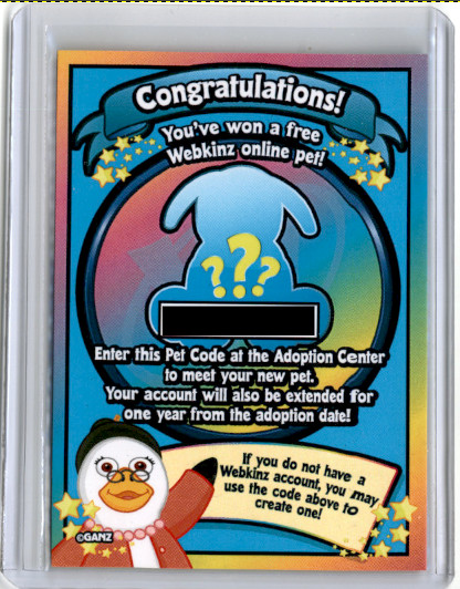 2008 Ganz Webkinz Series 3 Mystery Pet Card Unused PACK FRESH Card WILL SHIP 2008 Ganz Webkinz Series 3 Mystery Pet Card Unused PACK FRESH Card WILL SHIP