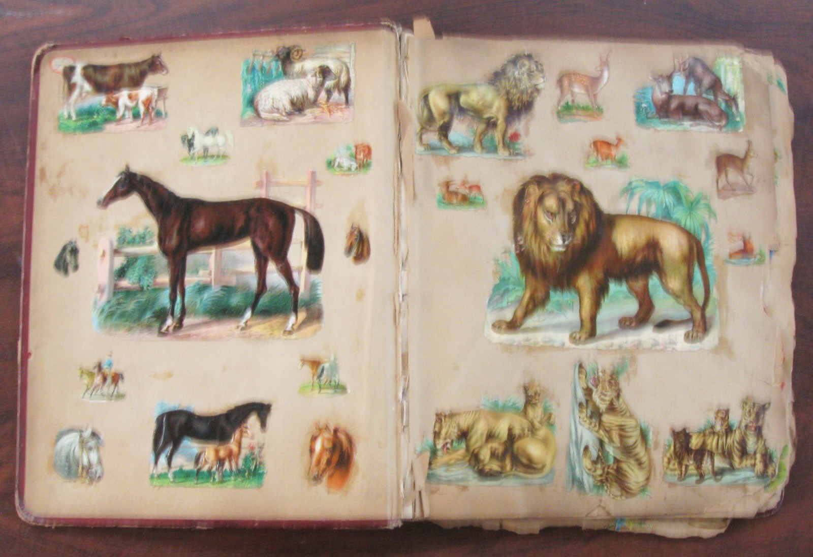 Antique 1880s Victorian Scrapbook w over 350 scraps - easy soaker