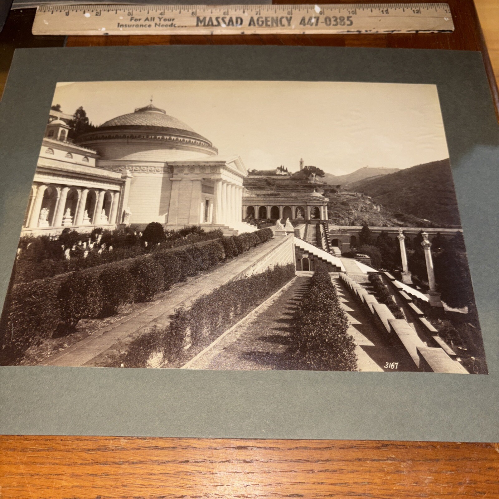 Vintage Camposanto Church & Rotunda Italian Architecture Photo Genoa Resasco