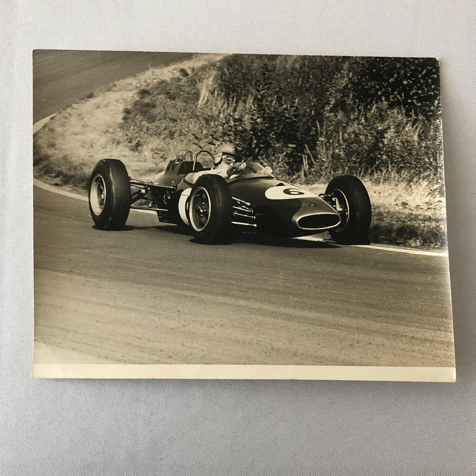 Vintage Grand Prix Racing Car Driver Photo Photograph Print 