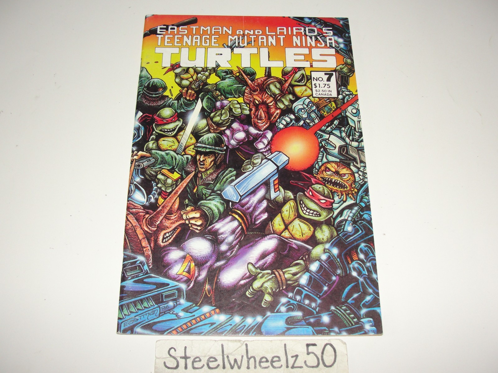 Teenage Mutant Ninja Turtles #7 Comic Mirage 1986 Kevin Eastman Peter Laird 1st Teenage Mutant Ninja Turtles #7 Comic Mirage 1986 Kevin Eastman Peter Laird 1st