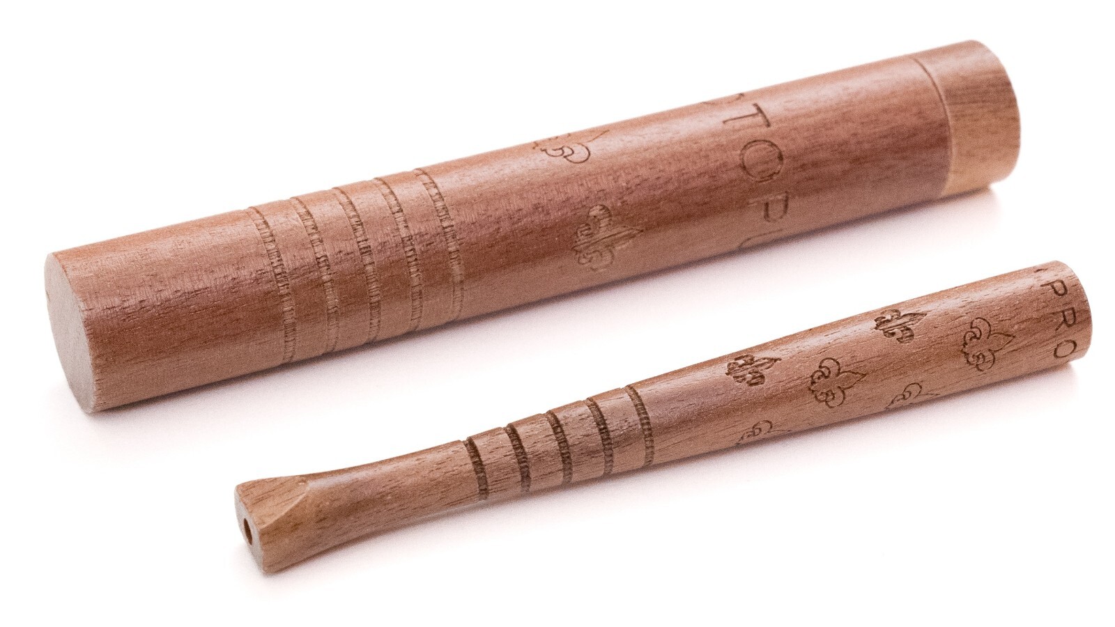 WALNUT Wood Cigarette Holder mouthpiece - smoking accessory set + Storage Tube
