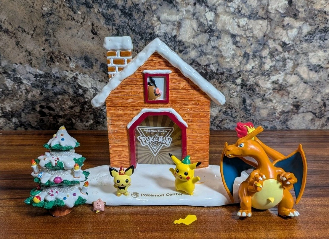 RARE HTF Pokemon Center NY 2001 Holiday Picture Frame w Box *READ DESCRIPTION*