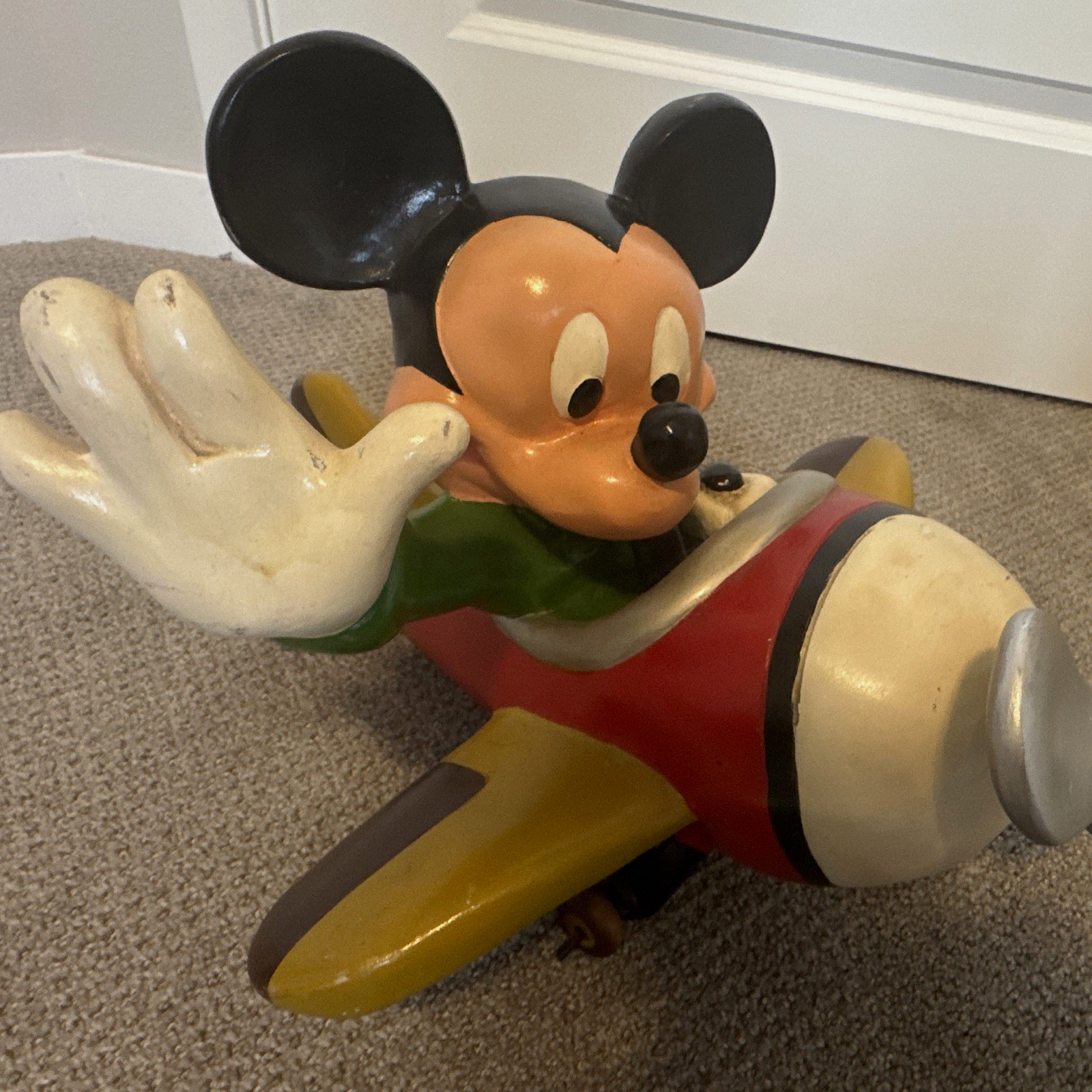 Vintage Disney Mickey Mouse aviator hanging display from the 1980s Vintage Disney Mickey Mouse aviator hanging display from the 1980s