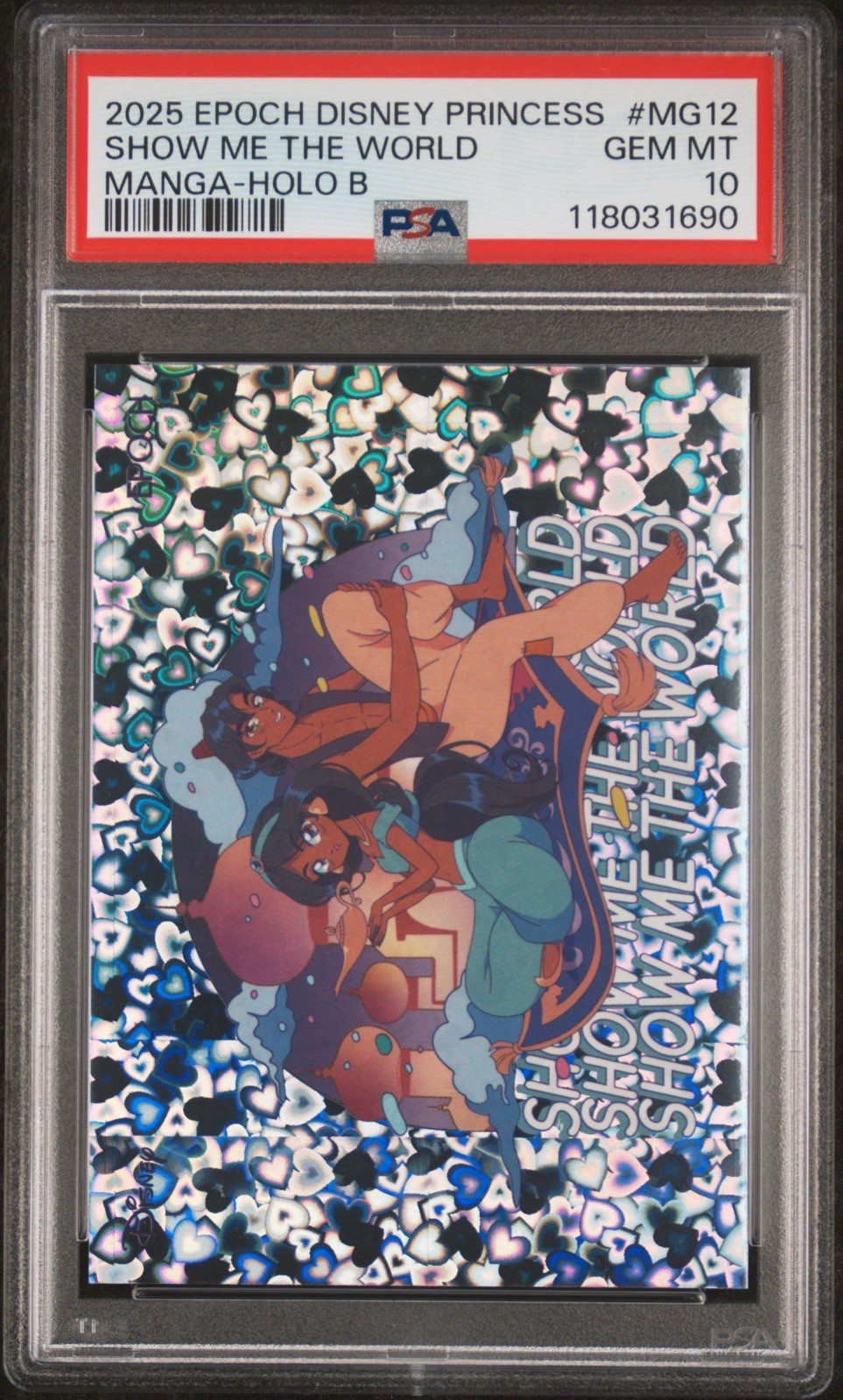 Jasmine Aladdin 2025 Epoch Disney Manga Holo PSA 10 Show Me The World 2/10