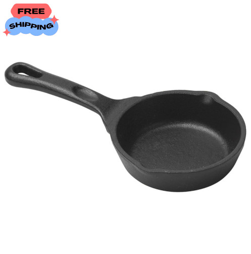 Pre-Seasoned Mini Cast Iron Skillet for Induction - Perfect for Eggs & Veggies