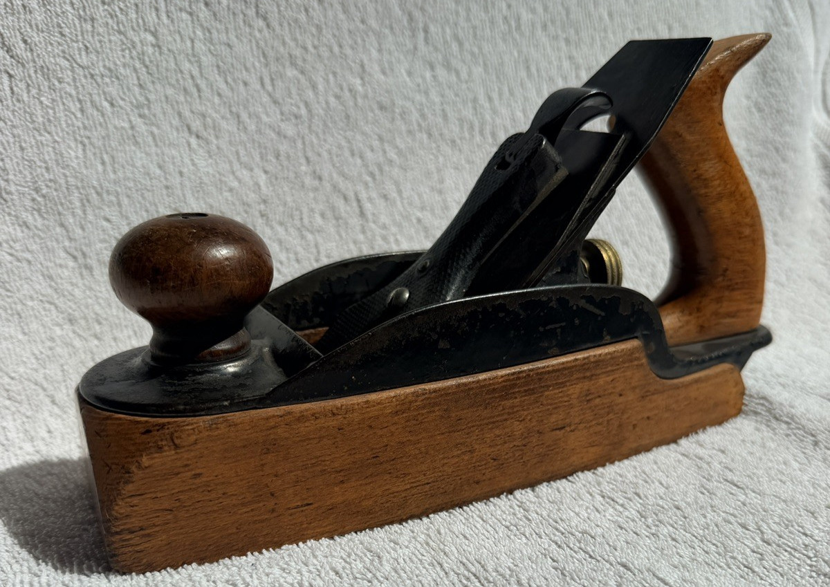 Antique Stanley Rule & Level Co #36 Transitional Plane Bailey Blade Broken Lever
