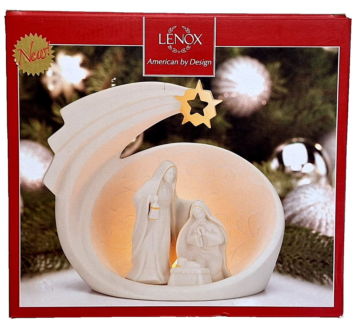 NEW LENOX Simply Divine Holy Family Nativity Lighted NICE NEW LENOX Simply Divine Holy Family Nativity Lighted NICE