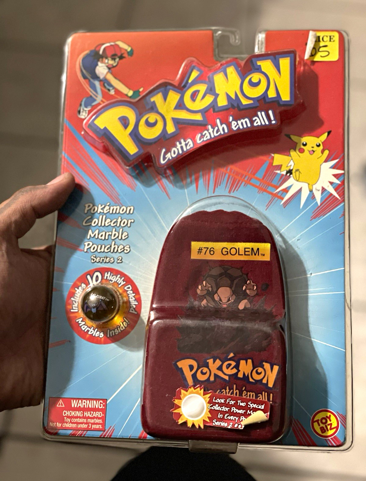 Toy Biz Pokémon Collector\'s Edition Marble Pouch #76 Golem Red 2000 68088