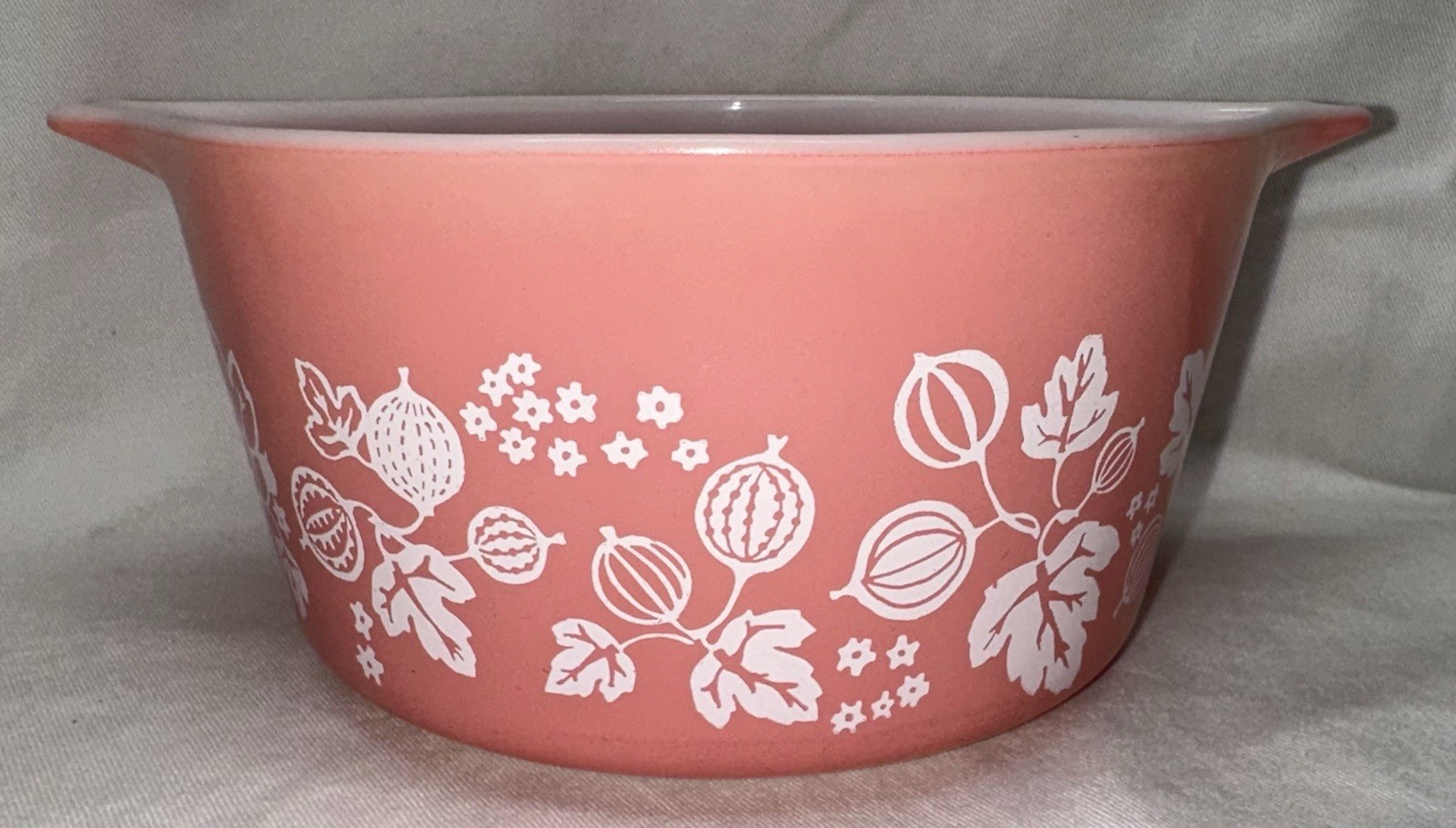 Vtg Pyrex Pink Gooseberry 473 1 Qt NO LID Casserole Dish Baking Dish Made In USA