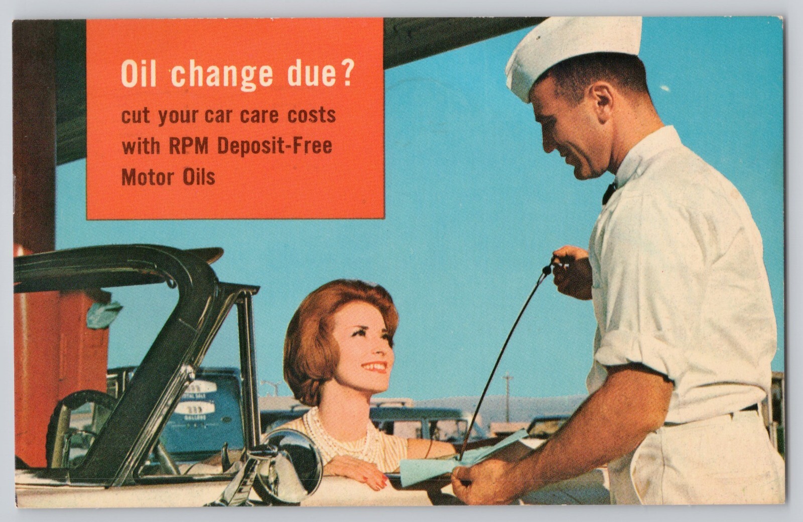 Weathers Chevon Mountain Home Idaho RRM Deposit Free Motor Oil Postcard 1966 Weathers Chevon Mountain Home Idaho RRM Deposit Free Motor Oil Postcard 1966