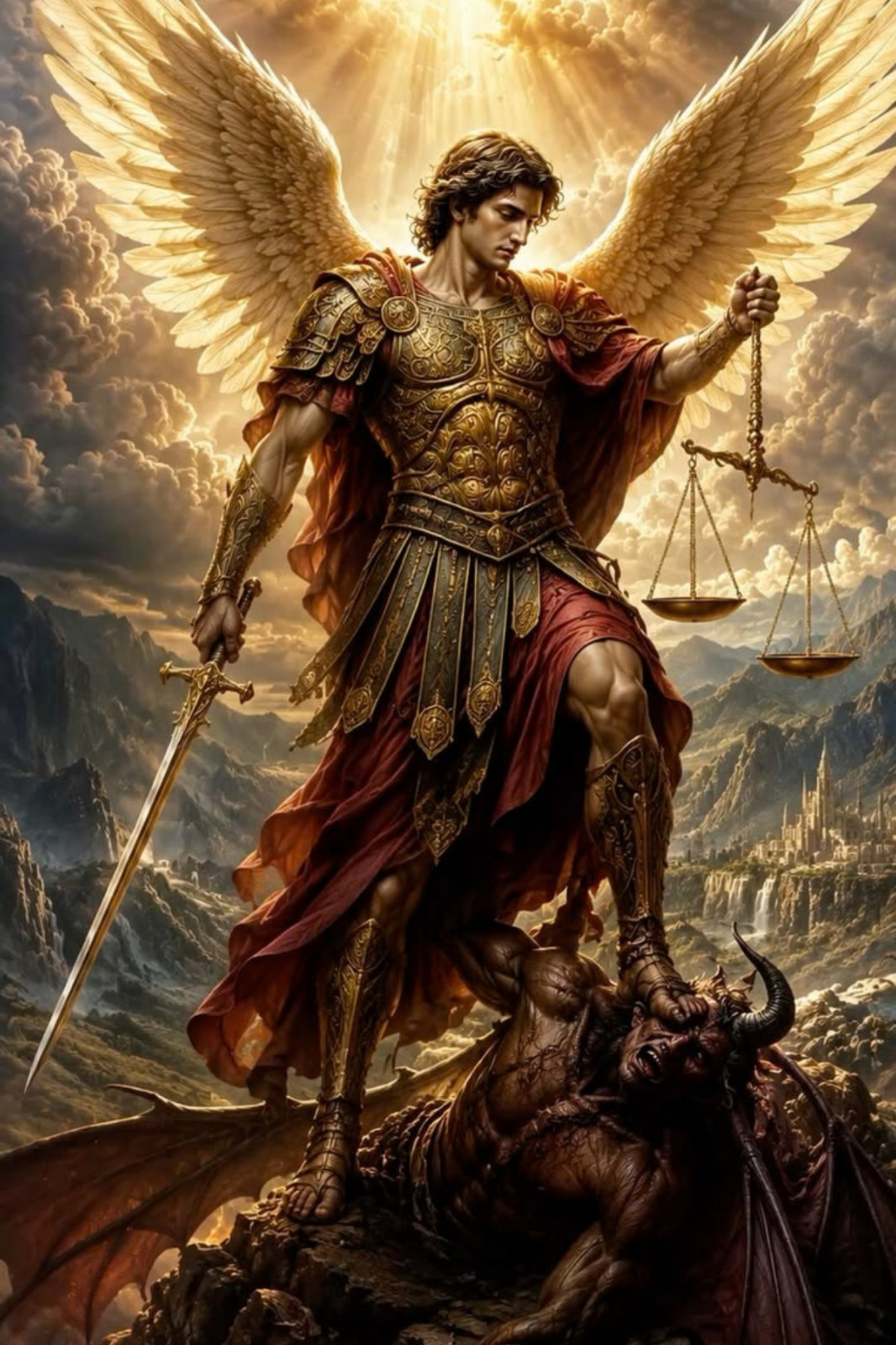 Saint Michael Archangel 4x6 Photo Print Defeating Devil Wall Art Glossy 29 Saint Michael Archangel 4x6 Photo Print Defeating Devil Wall Art Glossy 29