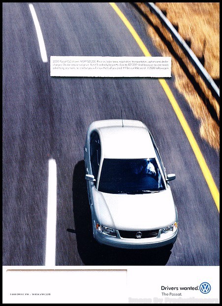 2000 VW Volkswagen Passat Vintage Advertisement Print Art Car Ad J470 2000 VW Volkswagen Passat Vintage Advertisement Print Art Car Ad J470