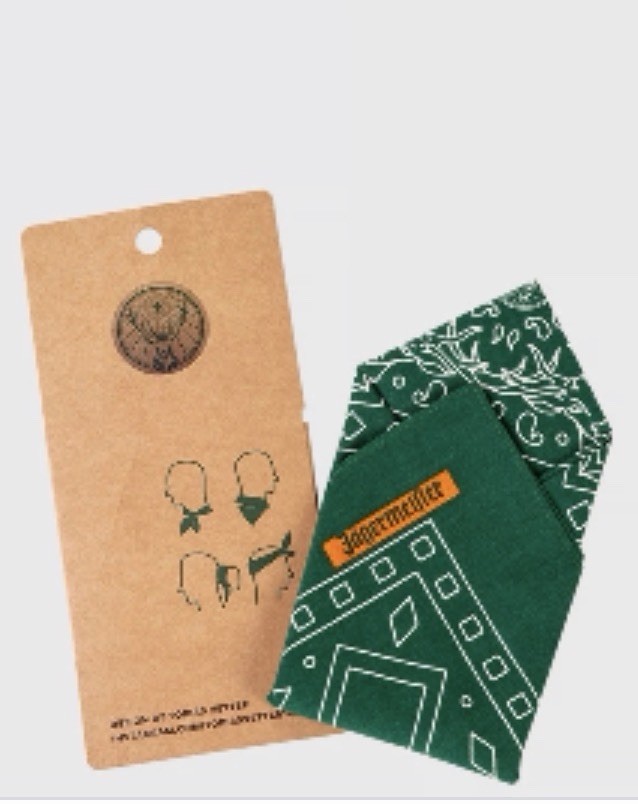 JAGERMEISTER BANDANA HANDKERCHIEF/SCARF - Wolfenbuttel Germany JAGERMEISTER BANDANA HANDKERCHIEF/SCARF - Wolfenbuttel Germany