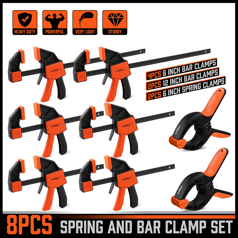 HORUSDY 8-Pack Bar Clamps for Woodworking 12\