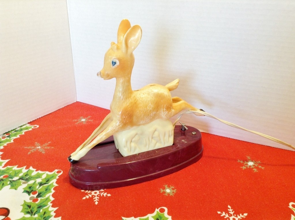 RARE 1949 Paramount Rudolph The Red-Nosed Reindeer Illuminated Musical ~ No Box