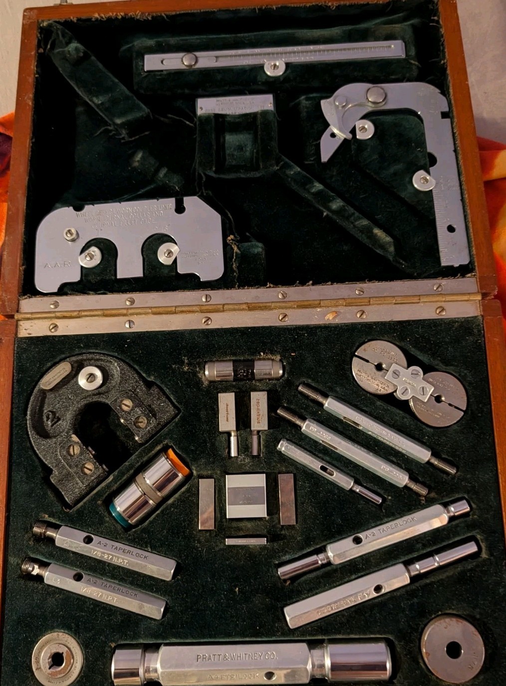 Antique American Railroad Precision Inspection Gauges Tool Set  