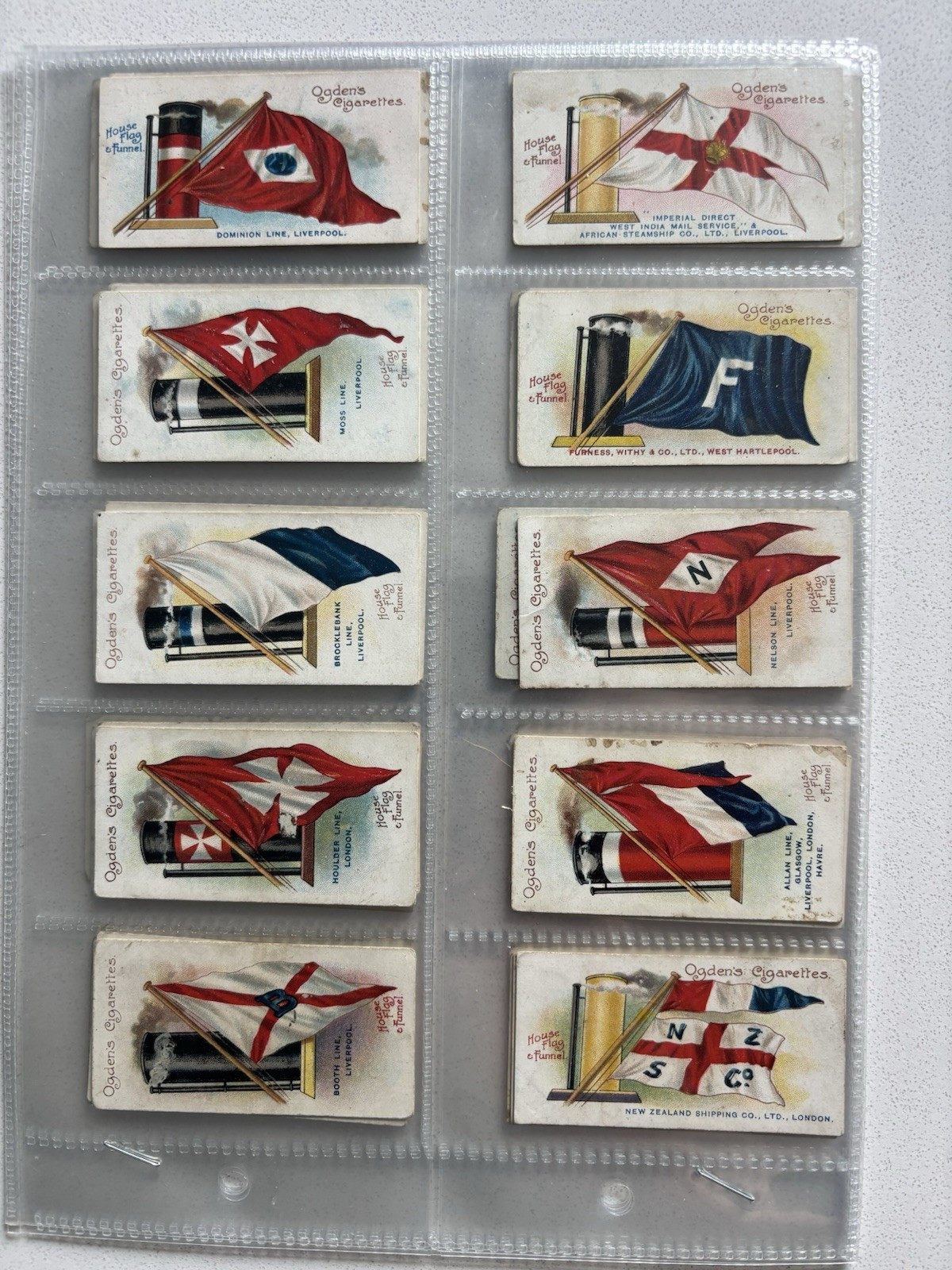 Ogdens Tobacco 1906 FLAGS & FUNNELS Cigarette Cards Complete Set of 50 Ogdens Tobacco 1906 FLAGS & FUNNELS Cigarette Cards Complete Set of 50