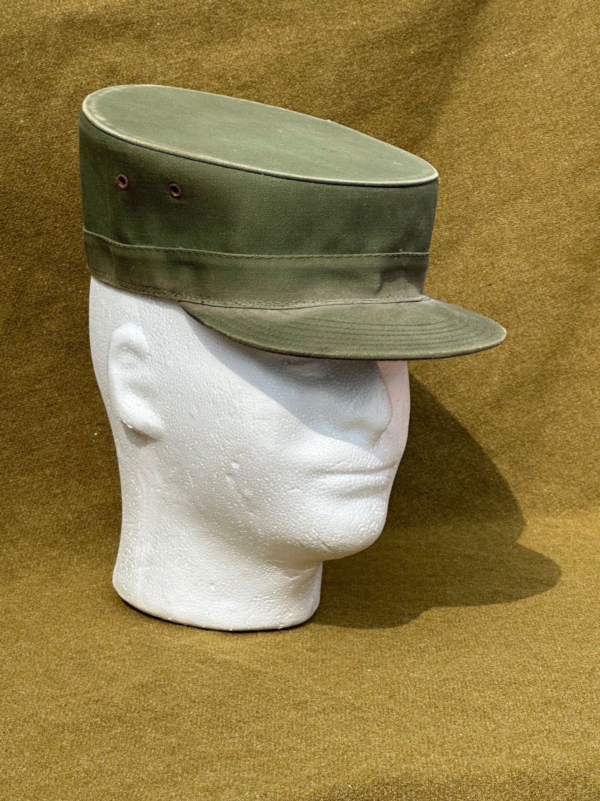 Vtg 1950s US Army Ridgeway Fatigue Cap M1951 Korean War Elvis Presley Hat OG-107 Vtg 1950s US Army Ridgeway Fatigue Cap M1951 Korean War Elvis Presley Hat OG-107
