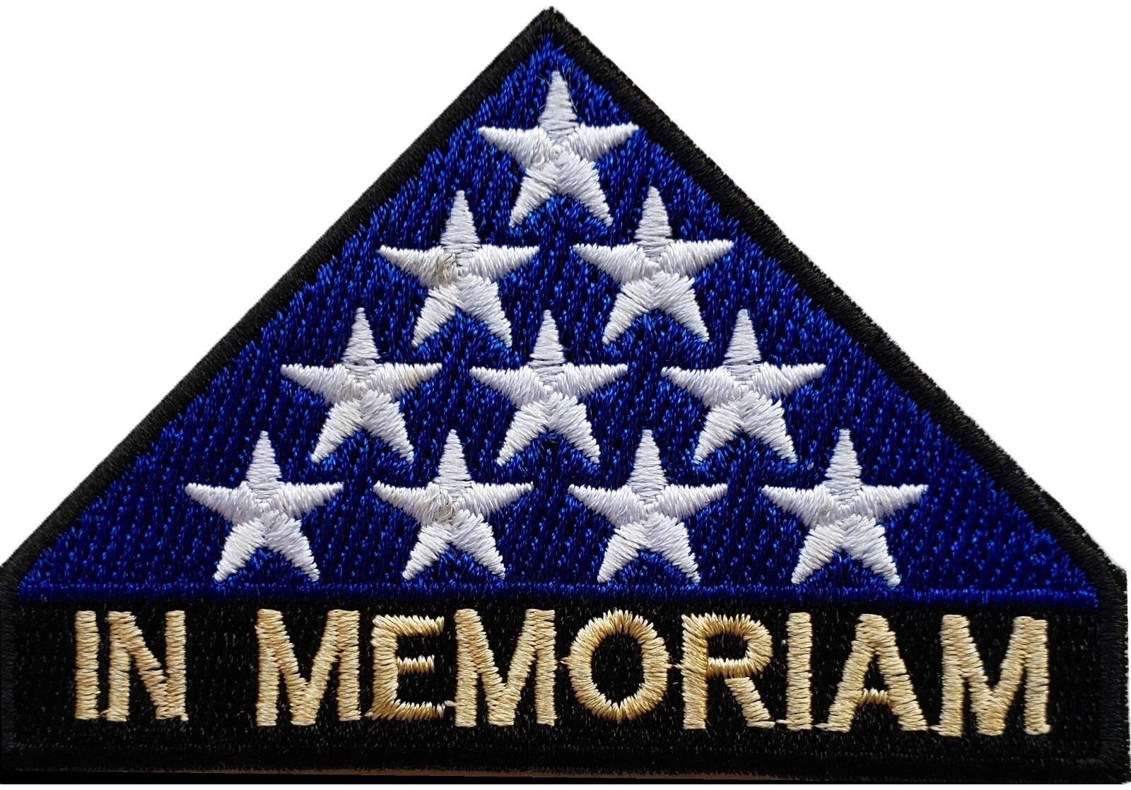 NEW IN MEMORIAM FOLDED FLAG PATCH iron-on Embroidered US Army VETERAN 3.5\
