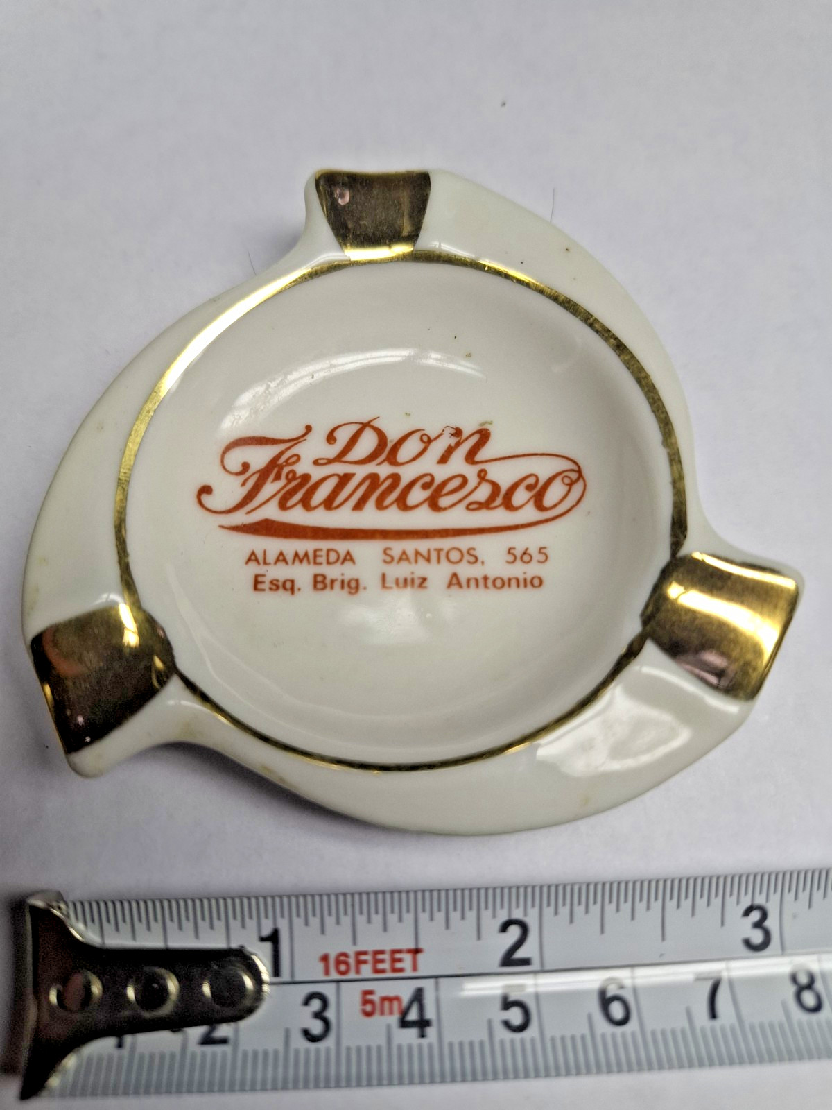 Vintage Don Francesco Alameda Santos Luiz Antonio  3 Lobe Tiny Porcelain Ashtray