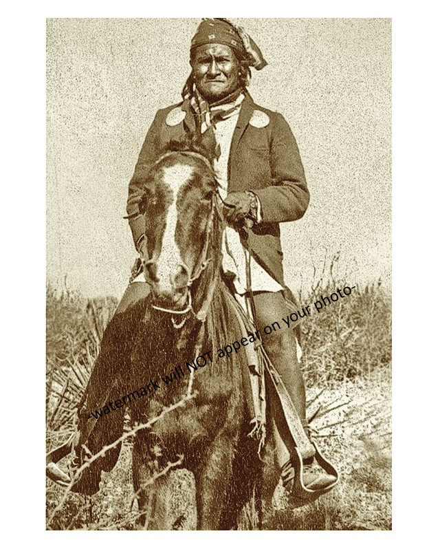 Geronimo Riding Horse PHOTO,Apache Indian 1886 Chief Native American Geronimo Riding Horse PHOTO,Apache Indian 1886 Chief Native American