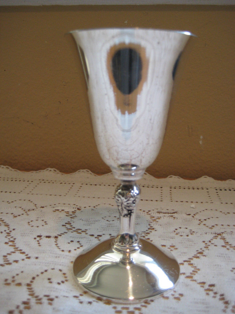 Vintage Plator Silver Plate Wine Goblet, Made In Spain, 5\ Vintage Plator Silver Plate Wine Goblet, Made In Spain, 5\