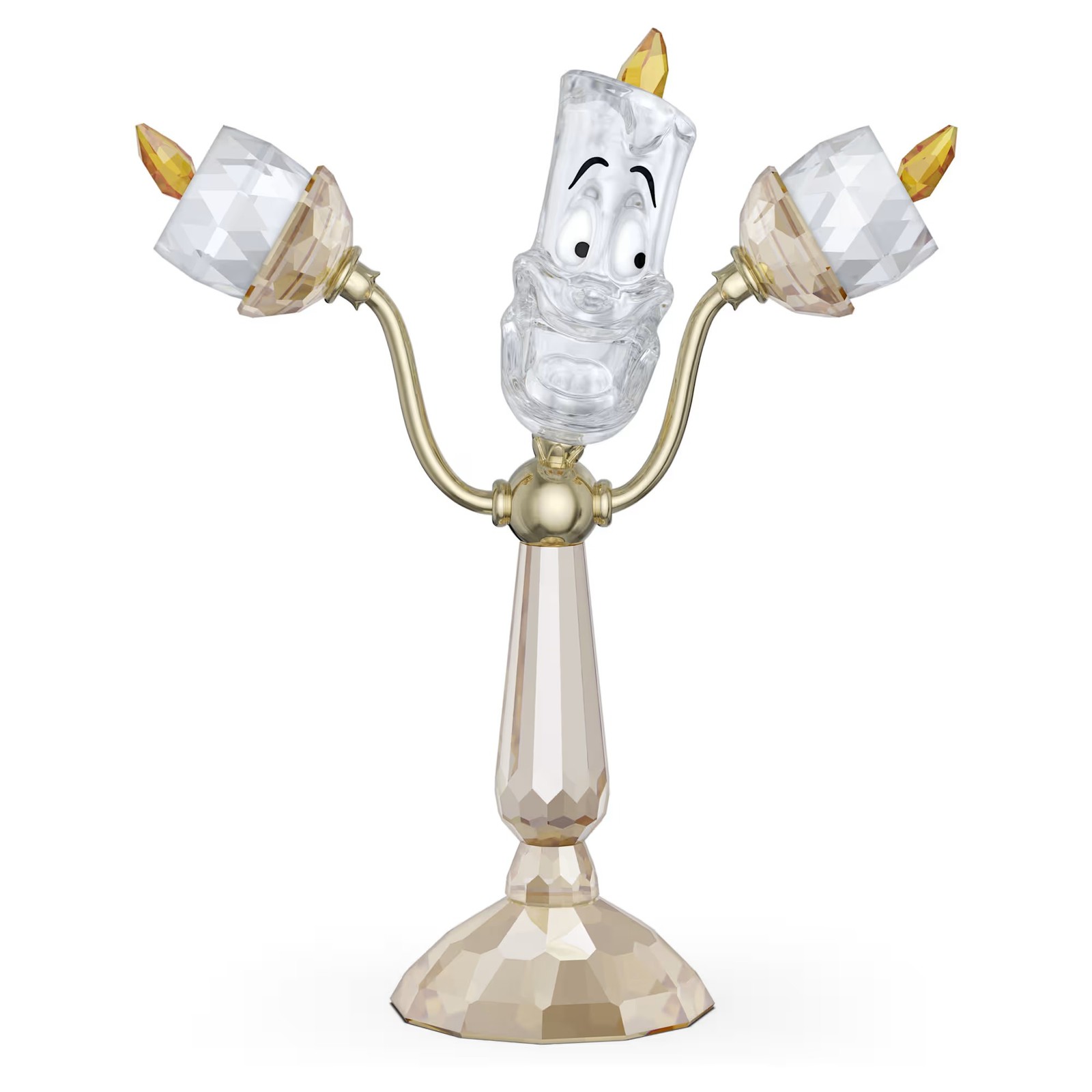 Swarovski Beauty And The Beast Lumière Figurine Decoration, Gold Tone, 5714329 Swarovski Beauty And The Beast Lumière Figurine Decoration, Gold Tone, 5714329