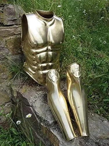 Medieval Brass Knight Roman Musculata Muscle Armor Cuirass Warrior Chest Armour Medieval Brass Knight Roman Musculata Muscle Armor Cuirass Warrior Chest Armour