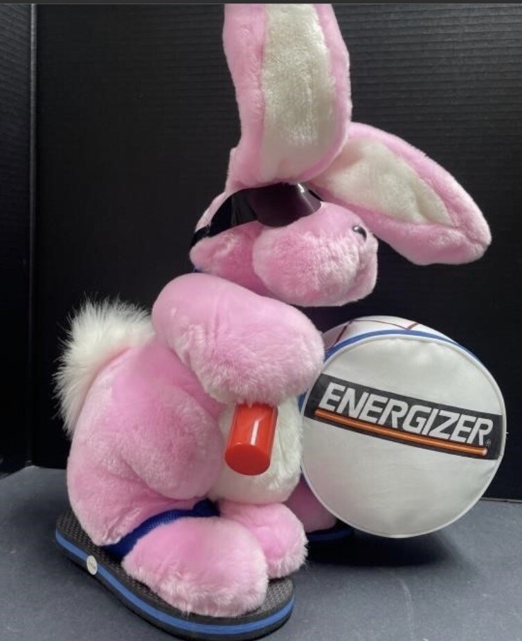 Vtg 1989 Plush Energizer Bunny Rabbit Giant 22” Sandals Stuffed Sealed in Bag