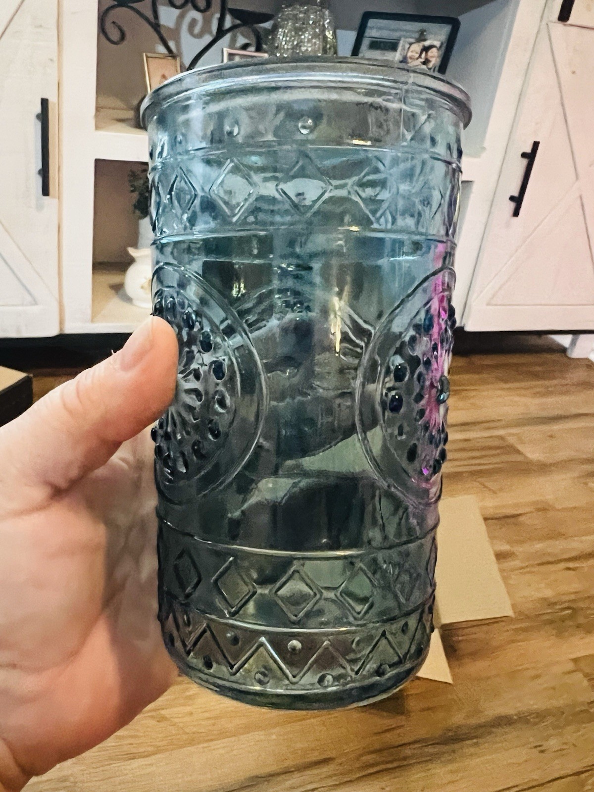 Vintage Bormioli Rocco Romantic Cooler Glass Light Blue Or Ice , Set of 6