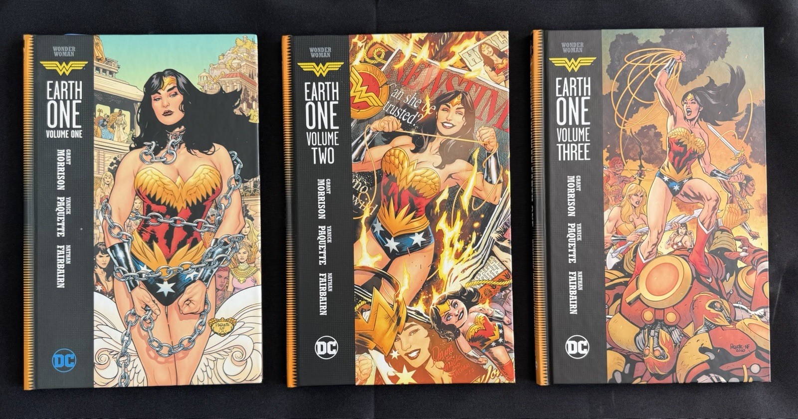 Wonder Woman Earth One Vol 1 2 3 Complete Hardcover Set DC Grant Morrison
