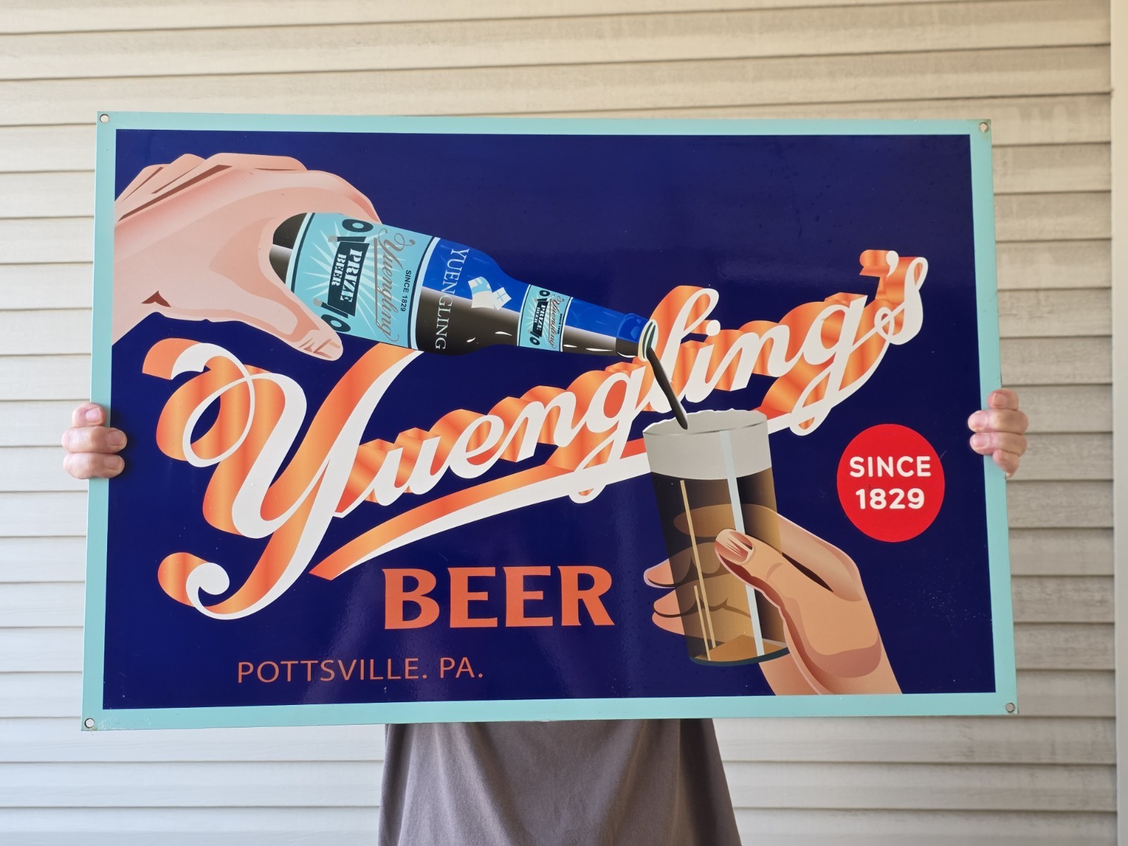 1955 VINTAGE  YUENGLING\'S BEER SINCE 1929 PORCELAIN SIGN 30x20\