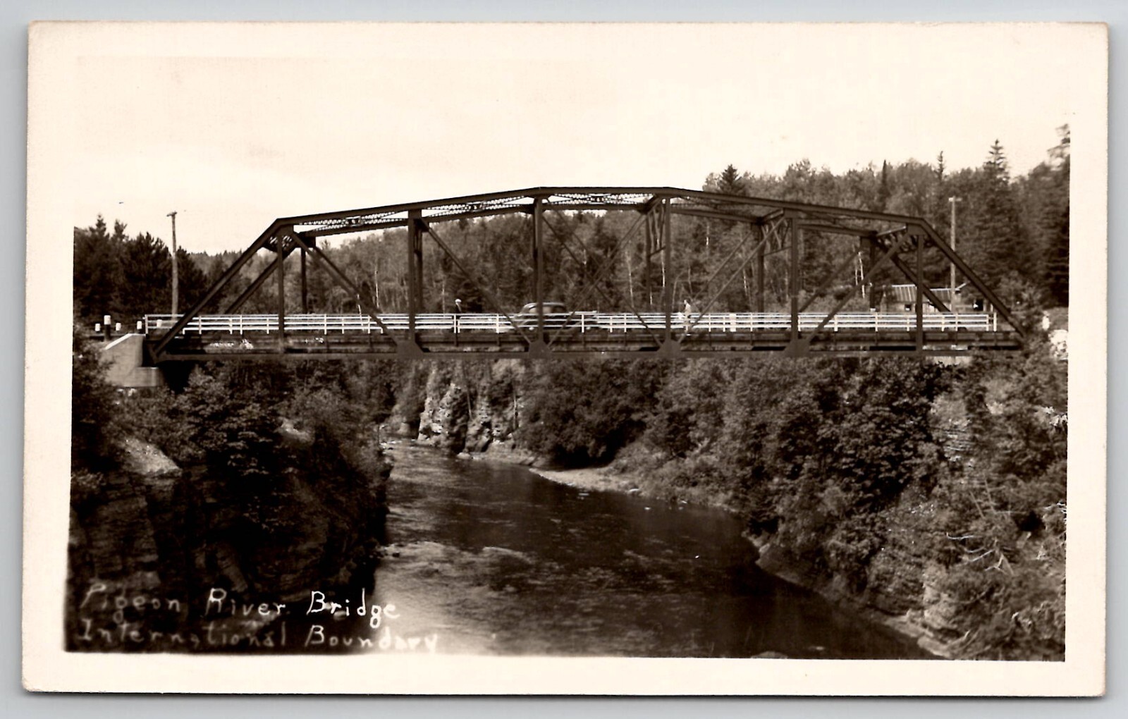 RPPC Pigeon River Bridge International Boundries c1940 Real Photo Postcard I25 RPPC Pigeon River Bridge International Boundries c1940 Real Photo Postcard I25