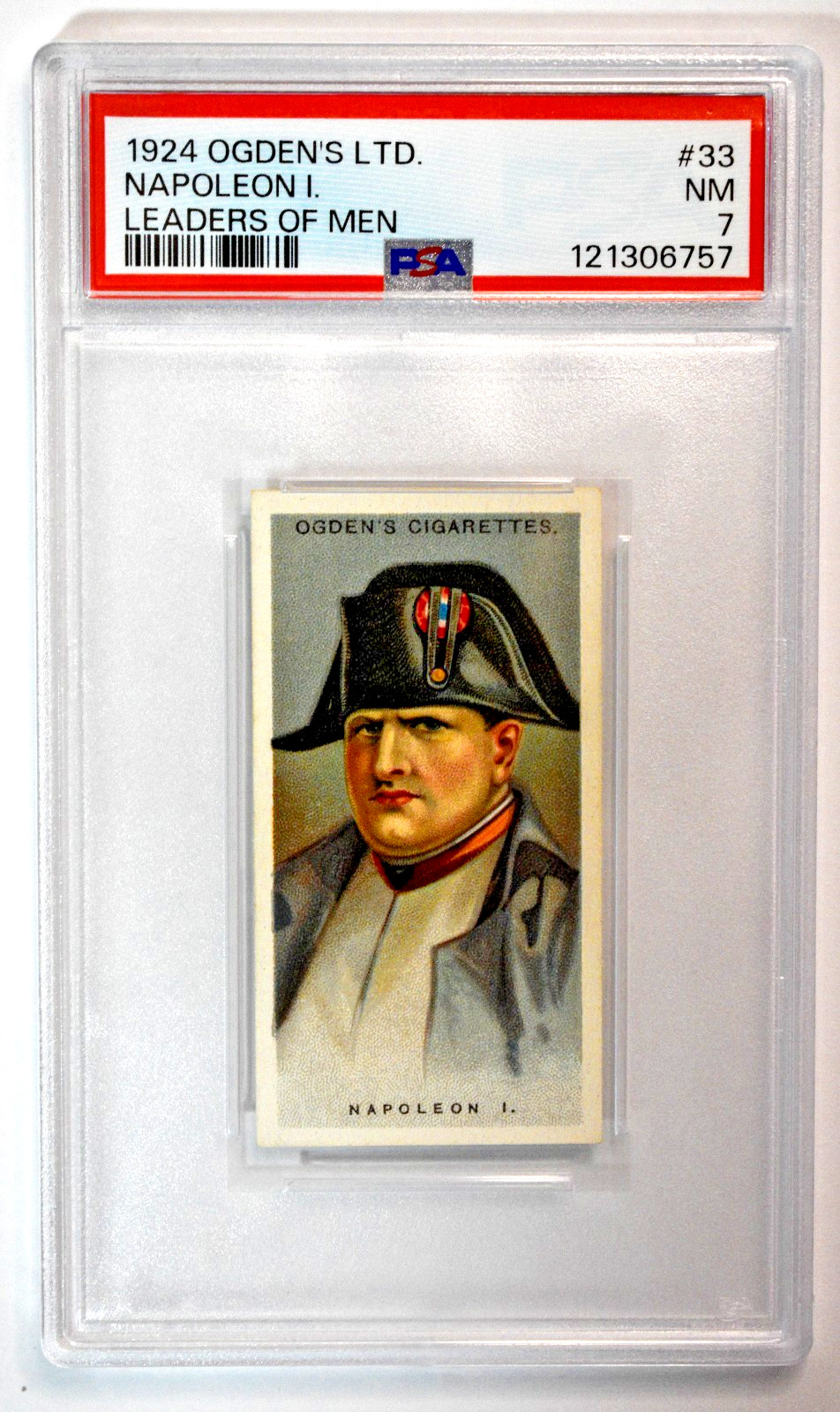 1924 Ogden\'s LTD. #33 Napoleon I Leaders of Men PSA 7 NM Low Pop Rare
