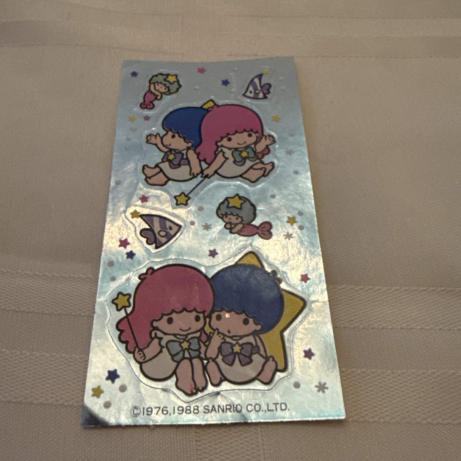 Vintage Sanrio 1976 Little Twin Stars Foil Stickers