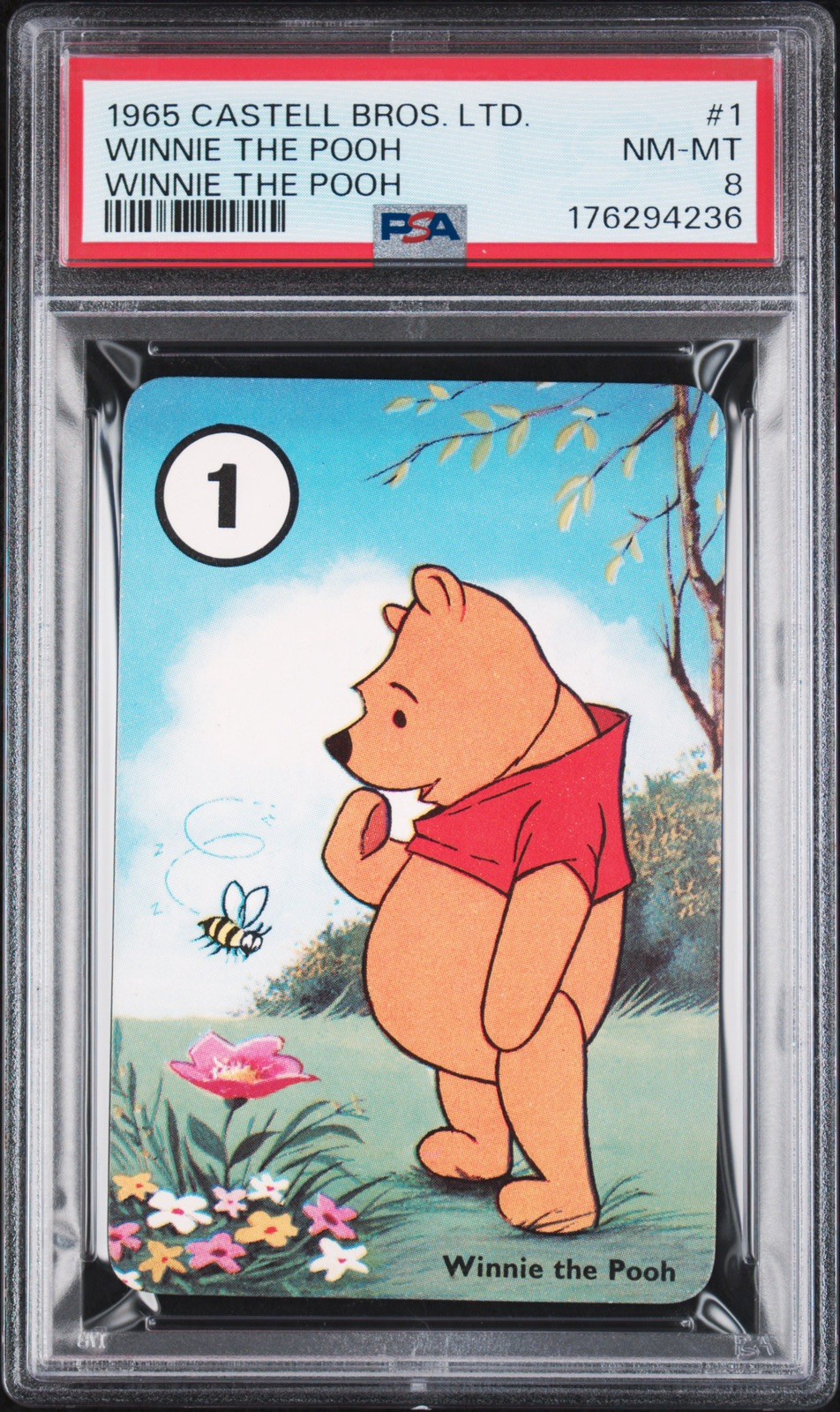 1965 Castell Bros Winnie the Pooh #1 ROOKIE CARD PSA 8 NM-MT Pop 3 None Higher